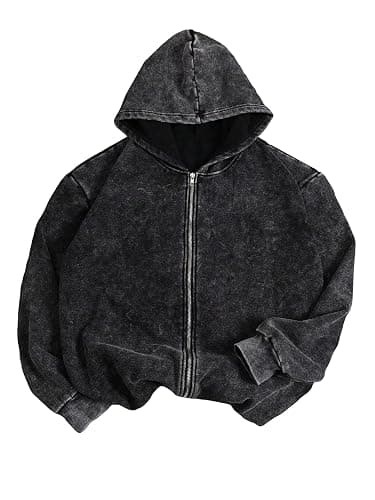 SOLY HUX Men's Zip Up Graphic Hooded Hip Hop Concert Hoodies | Sweatshirt Jacket, Street Daily, Fall, Streetwear, Outerwear Tops thumbnail 3