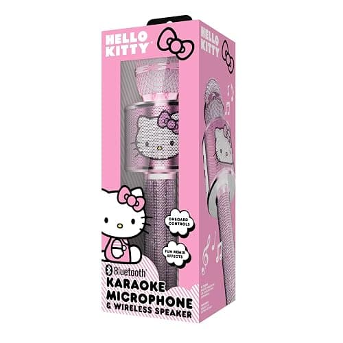 Hello Kitty Bluetooth Karaoke Microphone & Wireless Speaker - Rechargeable Battery, Onboard Controls, Fun Sound Effects thumbnail 5