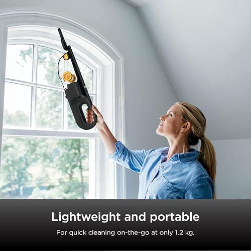 Shark Handheld Cordless Vacuum Cleaner with Pet Tool, Crevice Tool & Dusting Brush, 80 W, 0.45 liters, 10 Minute Run-Time, Washable Filter, Black & Yellow, CH950UKT thumbnail 6