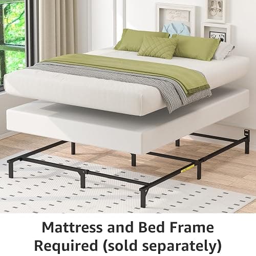 Amazon Basics Smart Box Spring Bed Base, 7-Inch Height Mattress Foundation, Tool-Free Easy Assembly, Queen, 79"L x 59.5"W x 7"H, White thumbnail 3