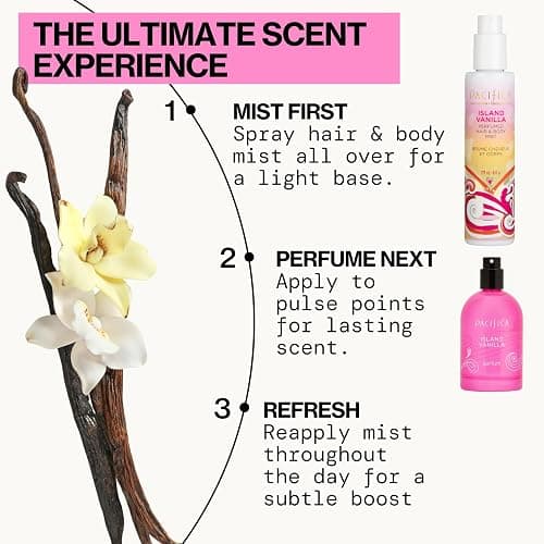 Pacifica Island Vanilla Hair Mist Perfume and Full Body Spray for Women - Fragrance Spray for A Mood-Lifting Experience, Paraben-Free, Clean Beauty No Alcohol, Vegan & Cruelty-Free, 6 oz oz thumbnail 10