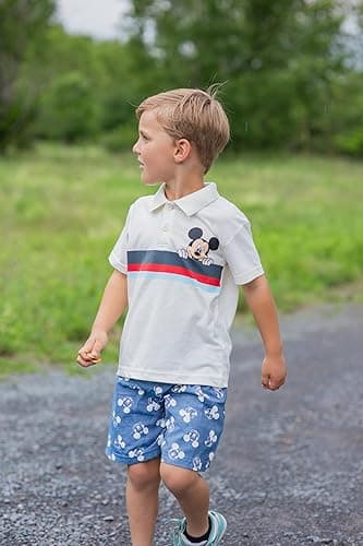 Disney Lion King Mickey Mouse Cars Polo Shirt and Shorts Outfit Set Toddler to Big Kid thumbnail 7