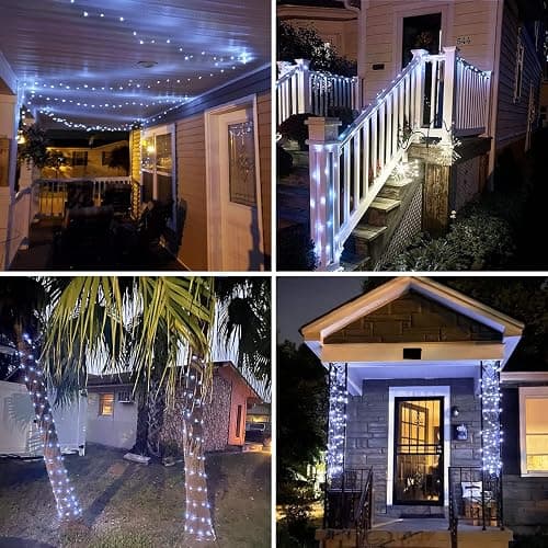 JMEXSUSS 2 Pack Fairy Lights Battery Operated, Total 400 LED 132ft Outdoor Fairy String Lights with Remote, 8 Modes Copper Wire Twinkle Lights for Bedroom Tree Wall Patio Outside Decor, White thumbnail 7