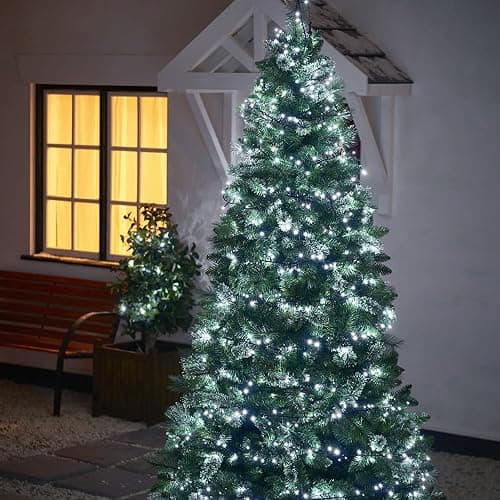 Dazzle Bright 300 LED Christmas String Lights, 100 FT Connectable Waterproof String Lights Green Wire with 8 Modes, Christmas Decorations for Indoor Outdoor Xmas Party Yard Garden (White) thumbnail 6