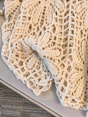 MakeMeChic Women's Plus Size Crochet Boho Tops Summer Vacation Beach Cover Ups Sweater thumbnail 4