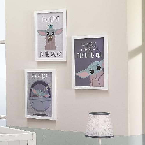 Lambs & Ivy Star Wars The Child/Baby Yoda Unframed Nursery Wall Art Decor 3pc thumbnail 3