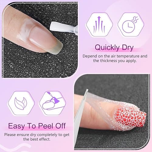 SAVILAND Gel Polish Liquid Latex for Nails: 15ML Nail Latex Peel Off Nail Polish Barrier Cuticle Guard Protector for Airbrush Nail Art Liquid Latex with Tweezers Home DIY Nail Art Salon for Women thumbnail 2
