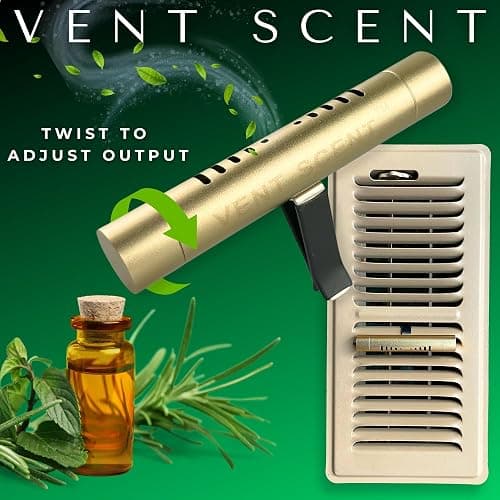 Vent Scent Whole Home Air Freshener | Custom Scent of Your Choosing | Passive Essential Oil Diffuser | Easier Placement Than HVAC Furnace Filter or AC | House Freshener & Fragrance System (Brown) thumbnail 6
