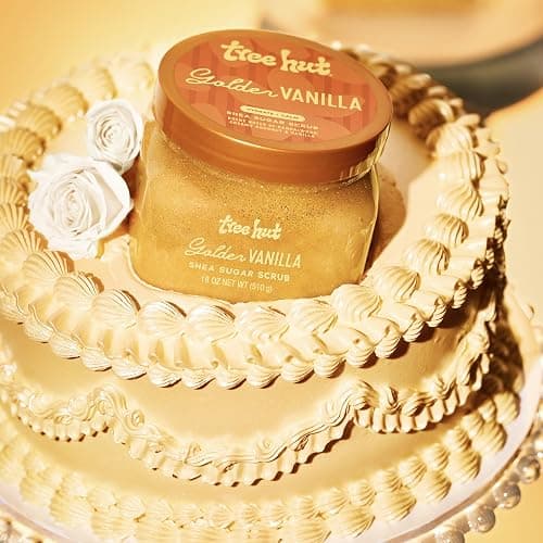 Tree Hut Golden Vanilla Shea Sugar Scrub Valentines Day Gifts For Her - Exfoliating, Hydrating & Moisturizing Body Scrub with Shea Butter & Natural Oils, Smooth & Soften Skin, 18 oz thumbnail 6