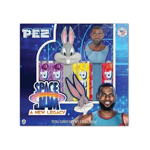 PEZ Candy Space Jam Gift Set, Bugs Bunny & Lebron James Dispensers & Six Pack Of Candy - Image 1