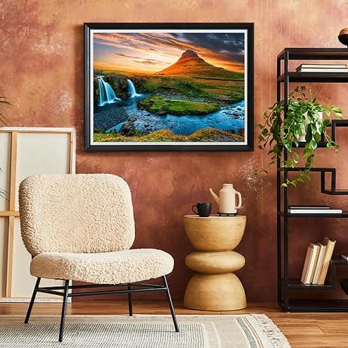 Jigsaw Puzzles for Adults, 2 Pack Puzzles for Adults 1000 Pieces,Sunset Over Kirkjufell in Iceland & Wooden Long Bridge in Plitvice National Park, Gifts for Women &Mom thumbnail 2