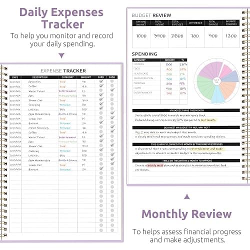 Budget Planner - Monthly Budget Book with Expense Tracker Notebook, Undated Bill Organizer & Finance Planner to Take Control of Your Money, 2025-2026 Account Book to Manage Your Finances-Lavender thumbnail 4