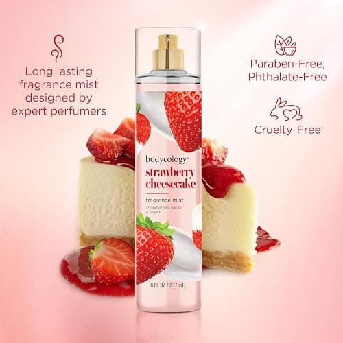 Bodycology Long-Lasting Fragrance Body Mist, Strawberry Cheesecake, 8 fl oz thumbnail 5
