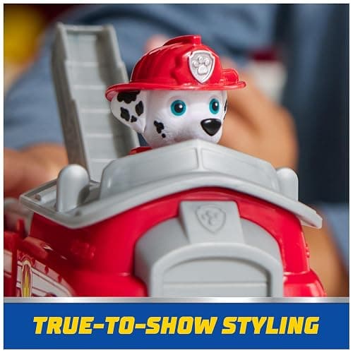 Paw Patrol, Marshall’s Firetruck, Toy Vehicle with Collectible Action Figure, Sustainably Minded Kids Toys for Boys & Girls Ages 3 and Up thumbnail 9