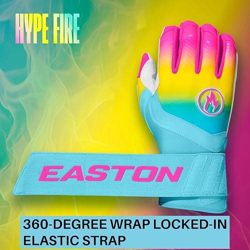 Easton | Walk-Off Ethos Locked-in Baseball Batting Gloves | Compression Wrist Strap | Youth Sizes | Multiple Colors thumbnail 3