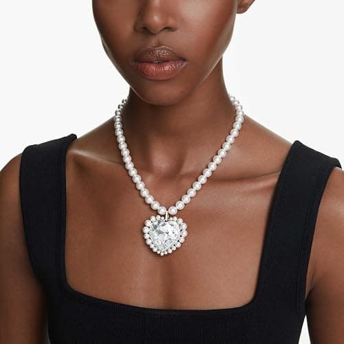 Swarovski Ariana Grande Collection, Clear Crystal & Pearls, Rhodium Finish, Necklaces, Earrings and Bracelets thumbnail 6
