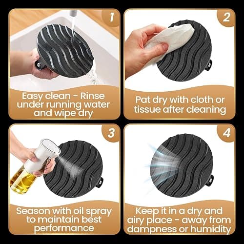 Smash Burger Press for Griddle, 2 lb Heavy Duty Burger Smasher Tool with Heat-Resistant Handle, Premium Cast Iron Bacon & Sandwich Maker, Hamburger Press for BBQ Grilling Accessories, 5-Year Warranty thumbnail 6