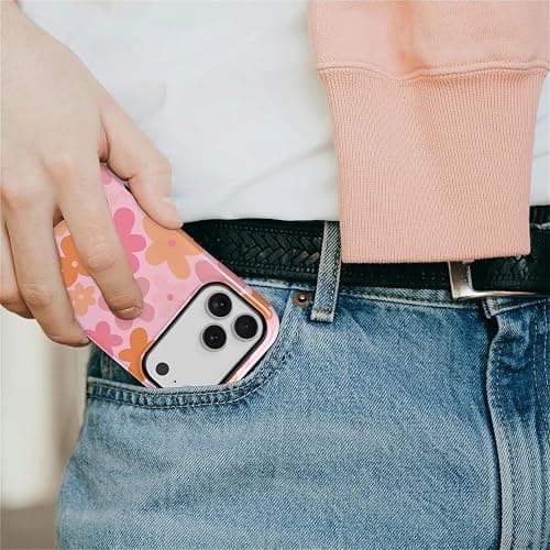 DAIZAG Case for iPhone 17 Pro,Pink Orange Bloom Full Body Design Hybrid Dual Protection Soft TPU Hard PC Shockproof Scratch Resistant Protective Cover Phone Case for Men Women thumbnail 7