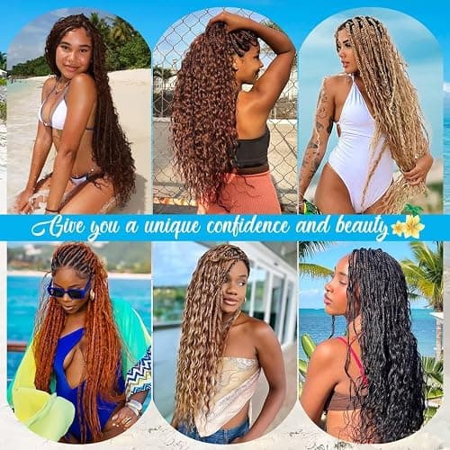 100g 3 bundles Human Braiding Hair for Boho Braids 24 Inch Curly Boho Hair for Braiding Knotless 12A Deep Wave Bulk Bohemian Natural Black thumbnail 6