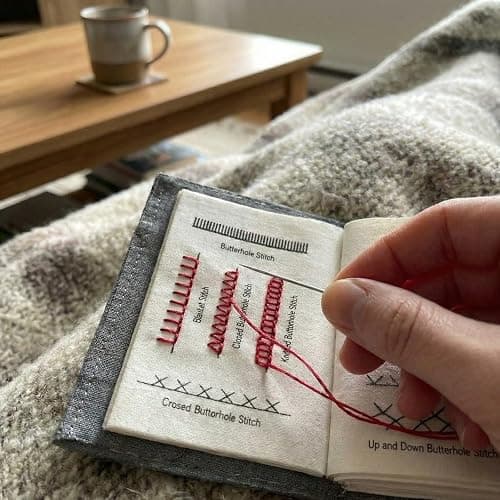 HGUANGJ 2026 Upgraded Embroidery Stitch Book Kit, 106 Patterns Embroidery Kit for Beginners with Tools & Tutorials, Portable Hand Embroidery Book for Adults DIY Craft Lovers thumbnail 3