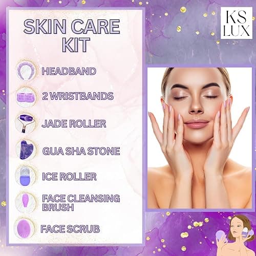 Skin care sets & kits, skin care gift set, korean skincare set, gift for friend woman, 17 year old girl gift ideas, skin care tools, skin care for teens, travel skincare set, beauty skincare KS LUX thumbnail 3