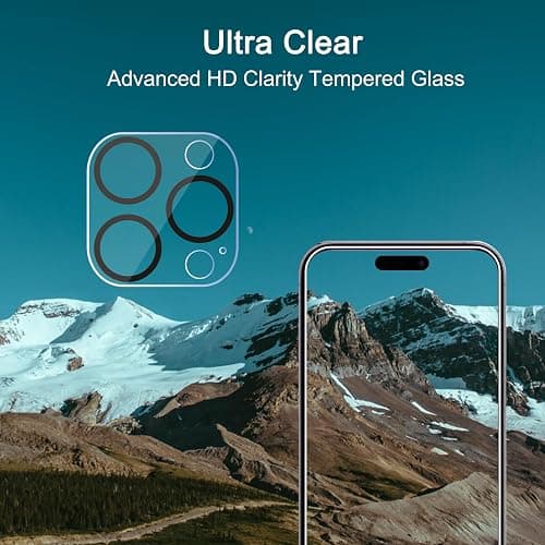 Ailun 3 Pack Camera Lens Protector for iPhone 15 Pro & iPhone 15 Pro Max | Tempered Glass, Ultra HD, Anti-Scratch, Does not Affect Night Shots thumbnail 4