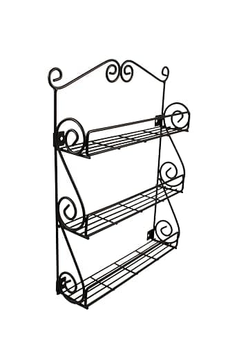 Spectrum Diversified Scroll Wall-Mounted Traditional Spice Rack Organizer for Cabinet & Kitchen, 3-Tier, Beauty & Nail Polish, 43710 thumbnail 8