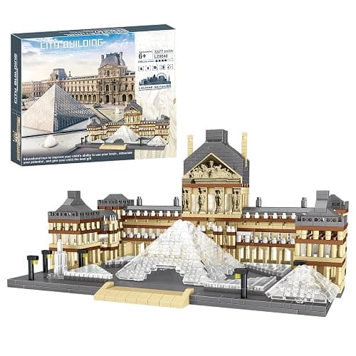 CSNRHG Paris Louvre Museum Model Building Blocks Set Micro Bricks World Famous Architecture Educational Toys for Kids Adults 3377 Piece Birthday - Image 1
