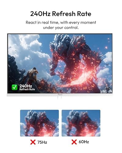 Pixio PX279 Wave White 27 inch 240Hz Refresh Rate FHD 1080p Resolution Fast IPS Panel 1ms GTG Resonse Time Gaming Monitor with Adaptive Sync thumbnail 3