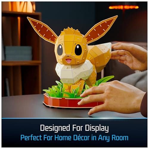 4D Build Pokémon Eevee 3D Puzzle Model Kit, Desk Décor, Shelf Display | 238 Premium EPS Foam Pieces, No Glue Or Tools Required, Build & Display Collectible Hobby Kit Gift For Fans Ages 12+ thumbnail 2