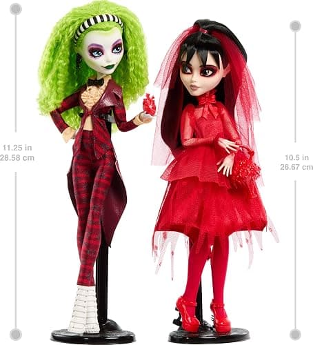 Monster High Skullector Beetlejuice Beetlejuice Doll 2-Pack, Collectible Betelgeuse and Lydia Deetz Set with Accessories and Displayable Packaging (Amazon Exclusive) thumbnail 2