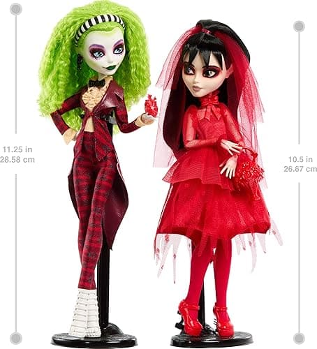 Monster High Skullector Beetlejuice Beetlejuice Doll 2-Pack, Collectible Betelgeuse and Lydia Deetz Set with Accessories and Displayable Packaging (Amazon Exclusive) thumbnail 3