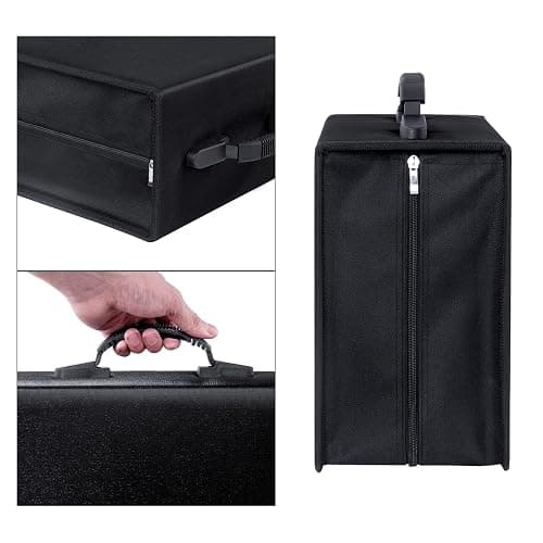 Siveit CD/DVD Binder, CD DVD Case Holder Binder 400 Capacity CD/DVD Wallet Storage Booklet Album Box (White binder, Black) thumbnail 3