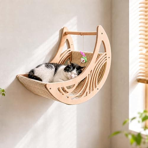 Moon & Star Cat Wall Shelves, Modern Wooden Cat Furniture with Decorative Cutouts, Space-Saving Cat Climbing System & Floating Perch for Indoor Cats thumbnail 4