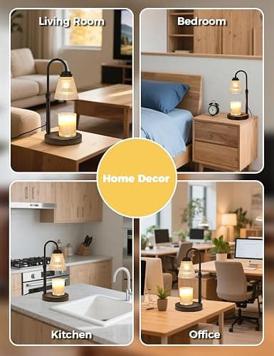 QUTADI Candle Warmer Lamp with Timer Dimmer, Birthday Gifts for Mom Women Friend Sister, House Warming Gifts, Wax Melt Warmer, Office Apartment Dorm Room Home Decor thumbnail 6