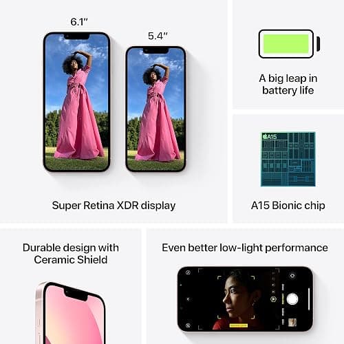Apple iPhone 13, 128GB, Pink - AT&T (Renewed) thumbnail 5