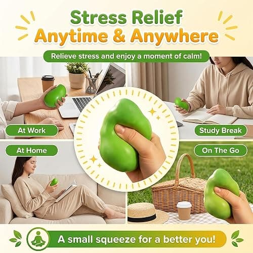 2 Packs Crunchy Mango Squishy Toys, ASMR Crunchy Squishy Stress Ball | Soft Color Changing Squishy Mango with ASMR Crunchy Sound, Portable for Office/Desk/Travel, Party Favor, Gifts for All Ages thumbnail 6