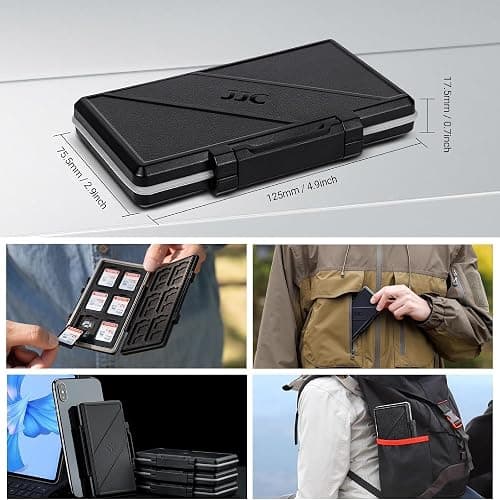 36 Slots Memory Card Case Water-Resistant Anti-Shock Memory Card Wallet for 24 Micro SD SDXC SDHC TF Cards and 12 SD SDXC SDHC Cards | Compact Micro SD Card Holder Wallet for 24 Micro SD SDXC SDHC TF Cards and 12 SD SDXC SDHC Cards, Ergonomic Locking Systerm thumbnail 6