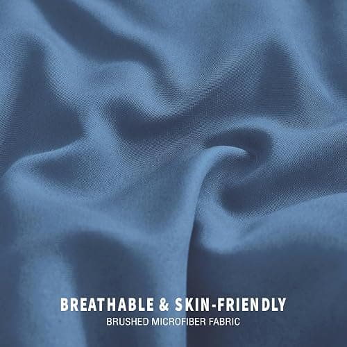 Exclusivo Mezcla Lightweight Reversible Twin Size Comforter Set, Down Alternative Comforter with 1 Pillow Sham, Twin Size Bedding Set for All Seasons, Bluish Grey thumbnail 4