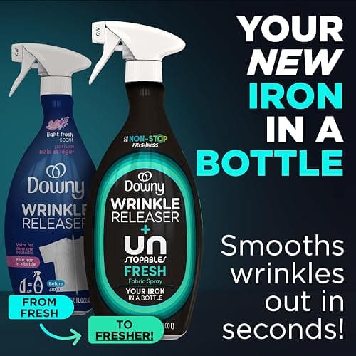 Downy Wrinkle Releaser Fabric Refresher Spray, Odor Eliminator, Ironing Aid and Anti Static Spray, Light Fresh Scent, 1L, Pack of 2 thumbnail 2