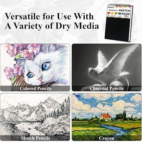 9" x 12" Sketch Book, Top Spiral Sketchbook, 100 Sheets Sketch Pad, (68 lb/100 GSM) Drawing Paper Pad, Drawing Pad for Kids, Artist Sketchbook for Drawing, Illustration & Art Supplies. thumbnail 5