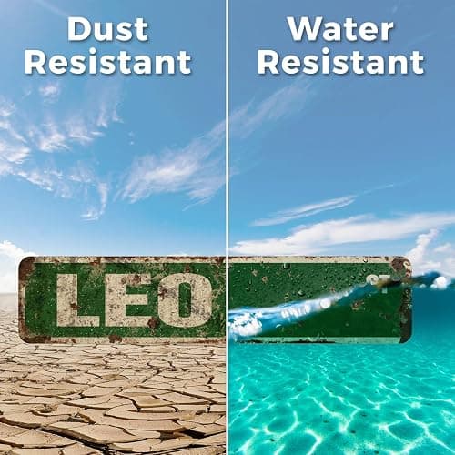 LEO Vintage Style Rustic Street Sign – Childrens Name Room Retro Decorative Wall Sign for Home, Bar, Garage, or Outdoor Use | 4" X 18" Aluminum Metal Road Sign thumbnail 5