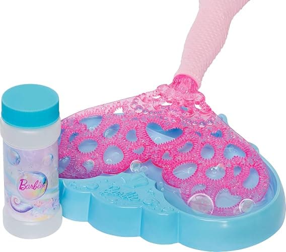 Barbie Bubble Sparkle Mermaid Doll with Bubble-Making Feature & Solution, Tray & Hairbrush, Plus Long, Color-Streaked Blonde Hair thumbnail 4