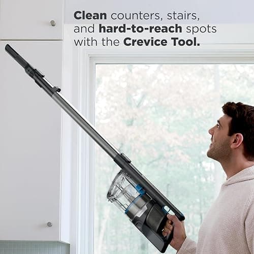 Shark PowerPro Reveal Plus Cordless Vacuum, FloorDetect & Dirt-Reveal Technology, HEPA Filter, Carpet & Hard Floor, Rechargeable, Charcoal, IZ376H thumbnail 8