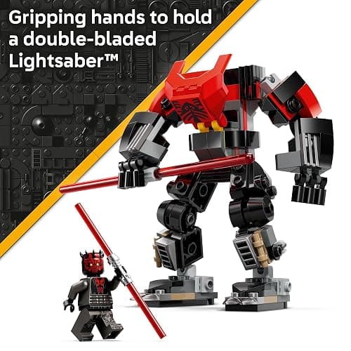 LEGO Star Wars Darth Maul Mech Kids Toy - Building Toy with Pretend Play Lightsaber - Birthday Gift Idea for Boys and Girls, Ages 6+ - Collectible Decor for Fans of The Clone Wars - 75411 thumbnail 3
