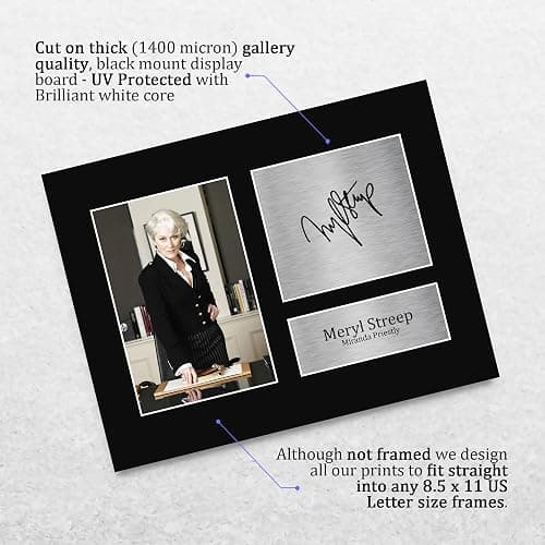 HWC Trading Meryl Streep The Devil Wears Miranda Priestly Gifts Printed Signed Autograph Picture for Movie Memorabilia Fans - US Letter (ID-011862) thumbnail 3