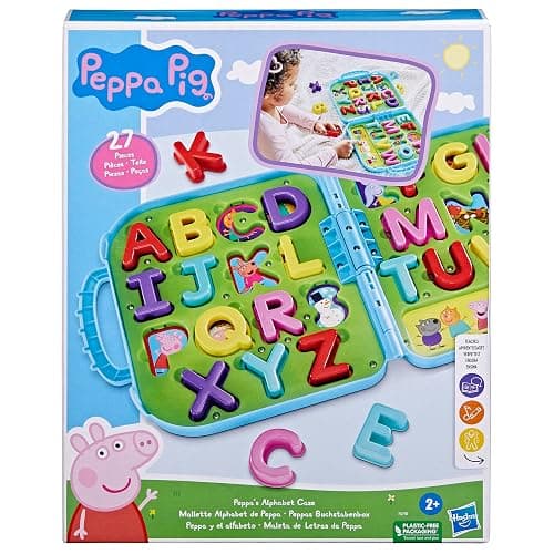 Peppa Pig Peppa’s Alphabet Case, ABC Learning Toys, Puzzle Preschool Games for Classroom, Back to School Gifts for Kids, Ages 3+ thumbnail 3