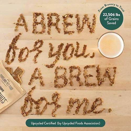 Portland Pet Food Company Bacon Brew Biscuits – Crunchy Limited Ingredient Dog Treats Made with Upcycled Spent Grain, Protein & Fiber Rich Training Treats for Dogs, USA Made, 1 Pack (5 oz Bag) thumbnail 8