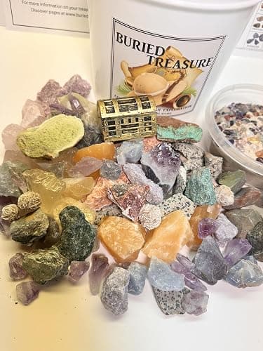 Generic Gallon Raw Crystal and Gemstone Mining Bucket/Kids and Adults/Crackable Geode/Geology/Educational/Unique Gift thumbnail 3