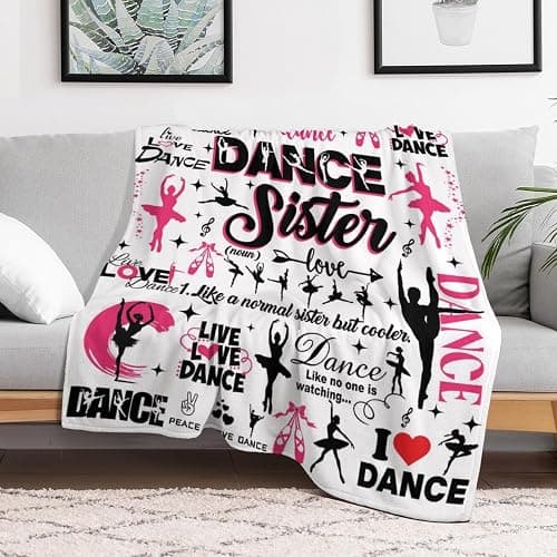 KIMROOP Dance Blanket Gifts for Teens Girls Women Instructor, Dance Teacher Gifts, Flannel Dancing Throw Blankets Gift for Dancers Team Teacher Dancing Lovers Ornament 50"X40" thumbnail 4